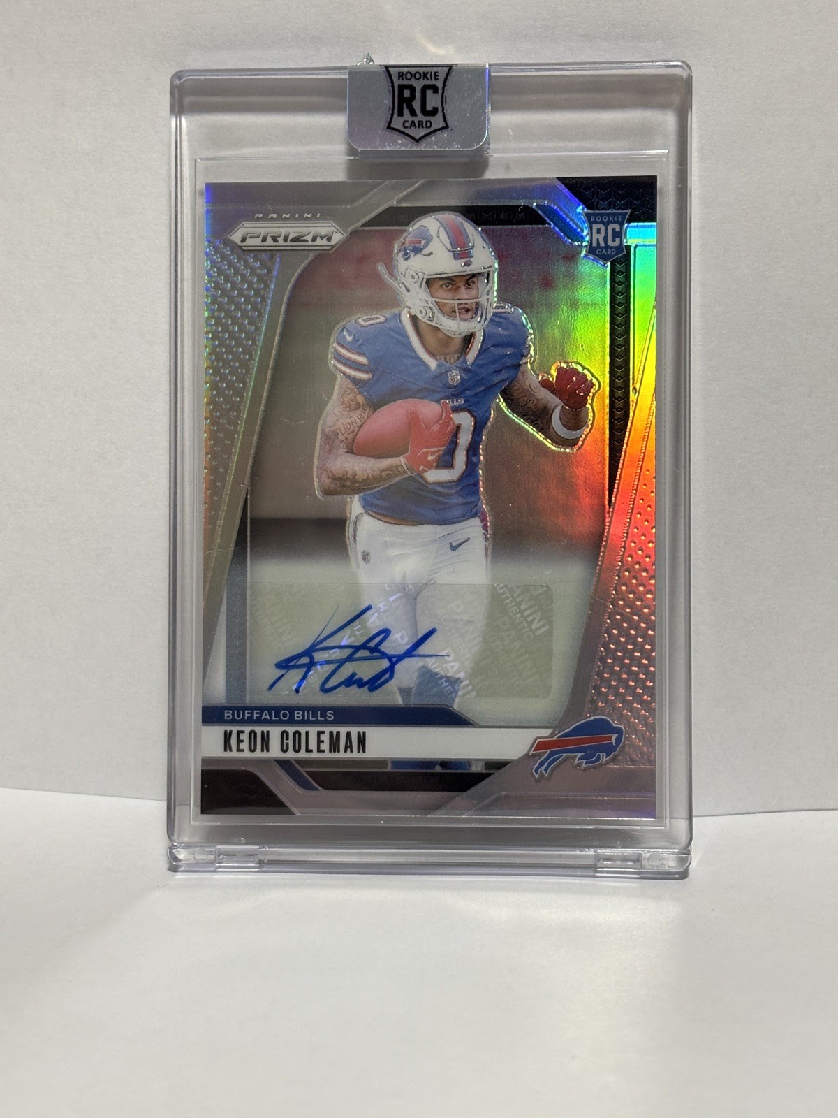 2024 Panini Prizm - Rookies Keon Coleman #362 Silver Prizm Autographs (AU, RC)