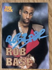 ROB BASE SIGNED OFFICIAL VINTAGE 1991 RAP PACK TRADING CARD RACC TRUSTED G