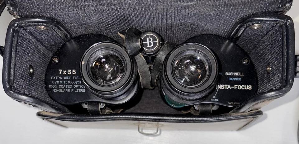 Bushnell 7x35 Extra Wide Angle INSTA-FOCUS BINOCULARS 578@1000 Coated Optics - Image 2 of 4