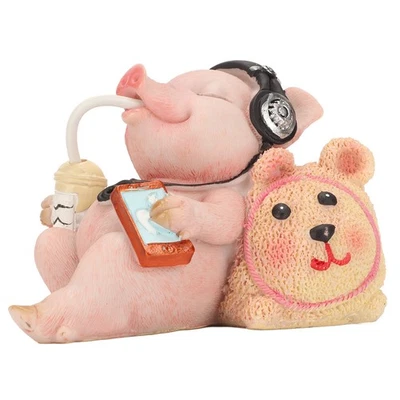 Funny Pig Statue Decoration Pig Statue For Shelf - image 1 of 4