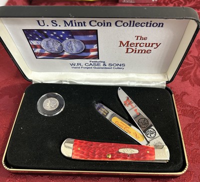 Case XX USA Mercury Dime Classic Silver Coin Limited Pocket Knife