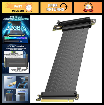 JEYI PCI-E 4.0 Riser Cable,High Speed Flexible Vertical GPU Mount Cable PCIe 4.0