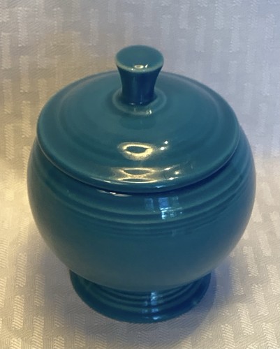 Fiesta Blue Creamer & Sugar Bowl With Lid Set Fiestaware Homer Laughlin USA - Picture 3 of 12