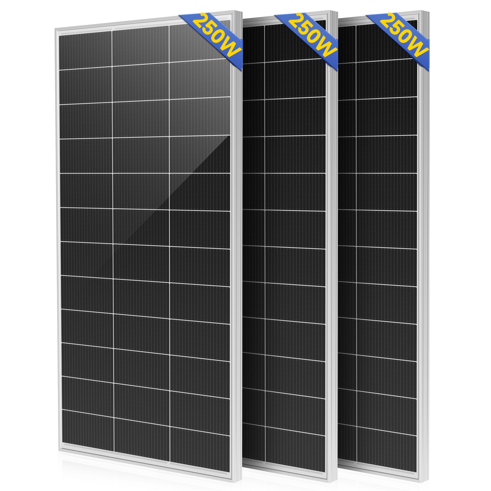 250W 500W 1000W Mono Solar Panel 18BB Power RV Camping Home 