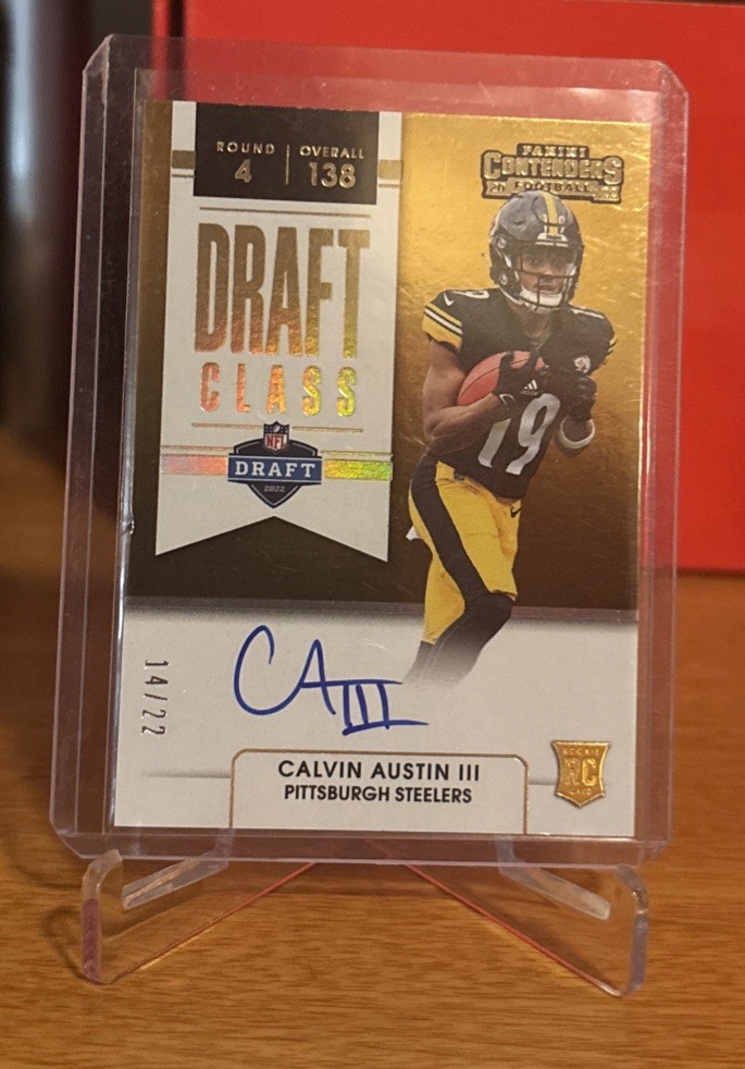 Calvin Austin Panini Contenders Draft Class Autographs Rps #DCACAU Gold