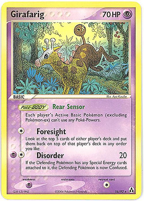 Pokemon Card - Legend Maker 16/92 - GIRAFARIG (rare) - NM