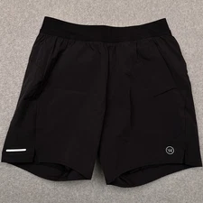 WHOOP Any-Wear 4.0 Shorts Mens Medium Black Lined Running 6" Drawstring Stretch