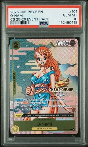 PSA 10 O-nami OP06-101 Championship CS 2025-26 Event Pack Promo ONE PIECE
