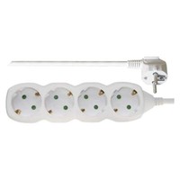 3M Steckdosenleiste 4-Fach Kabel 3X1,5Mm² Steckleiste, Kinderschutz, Weiß
