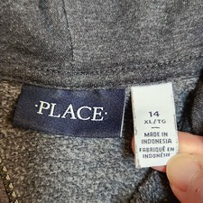The Children s Place Kids Fleece Zip Up Hoodie - gray sweatshirt