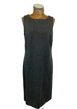 ESPRIT DRESS MEDIUM 10 GREY Ribs Stretchy Sleeveless Shift Slip On Long Casual