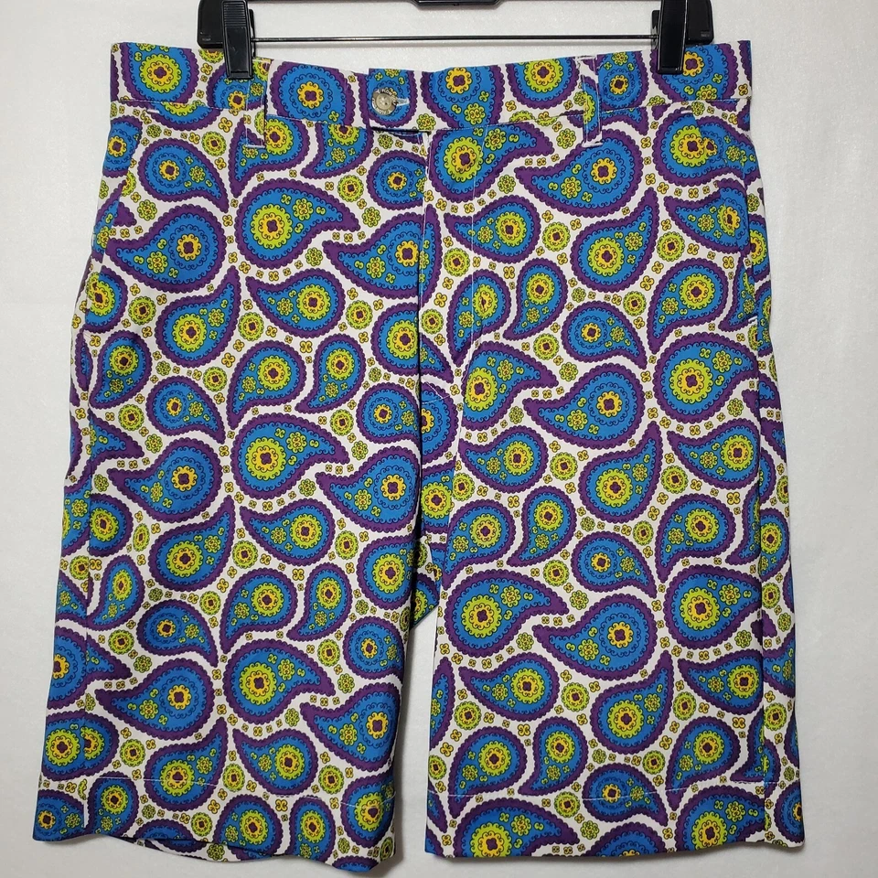 Flow Golf Shorts By Flow Society Mens 34 Multicolor Paisley Print Golf - Image 2 of 4