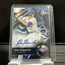 2023 Bowman Platinum Josh Kasevich TOP-41 Prospect Holo Auto Blue Jays 