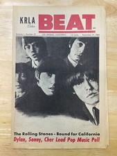 Krla BEAT 1965 Teen Magazine Paper Rolling Stones Byrds Dusty Knickerbockers Vtg Krla BEAT 1965 Teen Magazine Paper Rolling Stones Byrds Dusty Knickerbockers Vtg