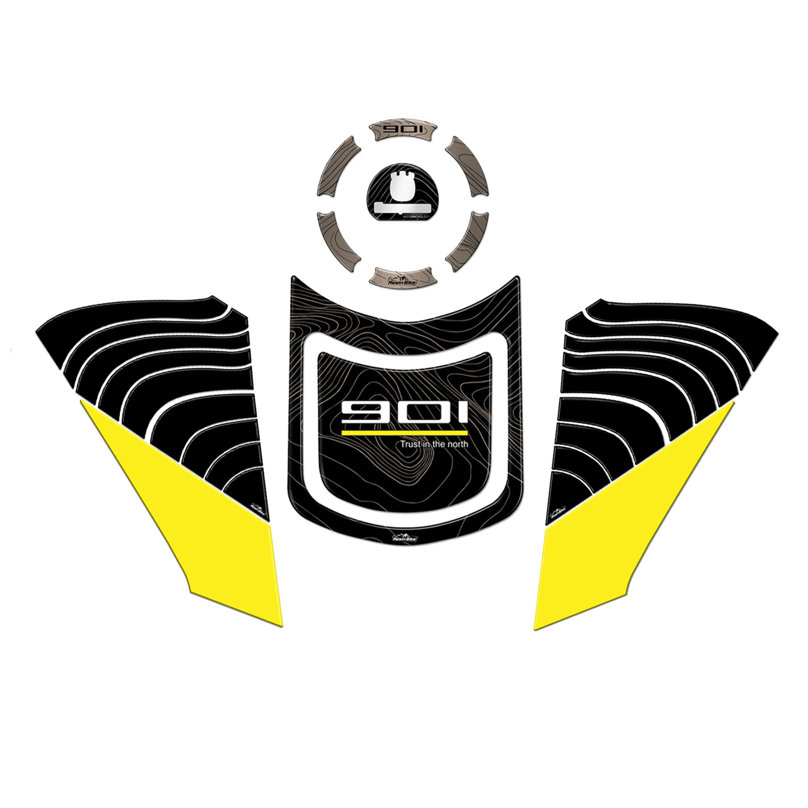 Kit Paraserbatoio Adesivi Gel 3D compatibili  Husqvarna Norden 901 2022