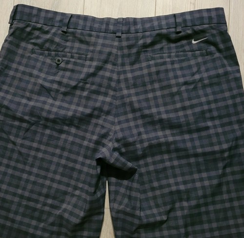 NIKE PANTALONES CORTOS DEPORTIVOS DE GOLF PARA HOMBRE ELÁSTICOS TALLA 40 GRIS Y NEGRO A CUADROS PARA HOMBRE - Imagen 6 de 8