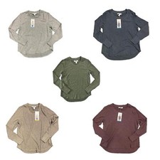 Nine West Women's Long Sleeve Rib Neck Pullover Soft Knit Top