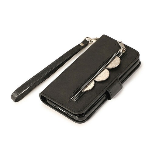 Zipper Wallet Leather Flip Phone Case For iPhone 14 13 12 11 Pro Max XR XS 7 8 - Picture 7 of 57