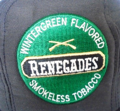 Vintage RENEGADES Smokeless Tobacco Snuff Snapback Mesh Trucker Hat USA