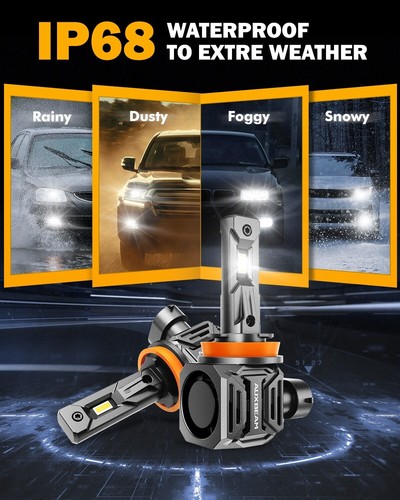Kit de faros LED AUXBEAM H11 CANBUS bombillas de haz bajo 24000LM 6500K súper brillantes - Imagen 8 de 12