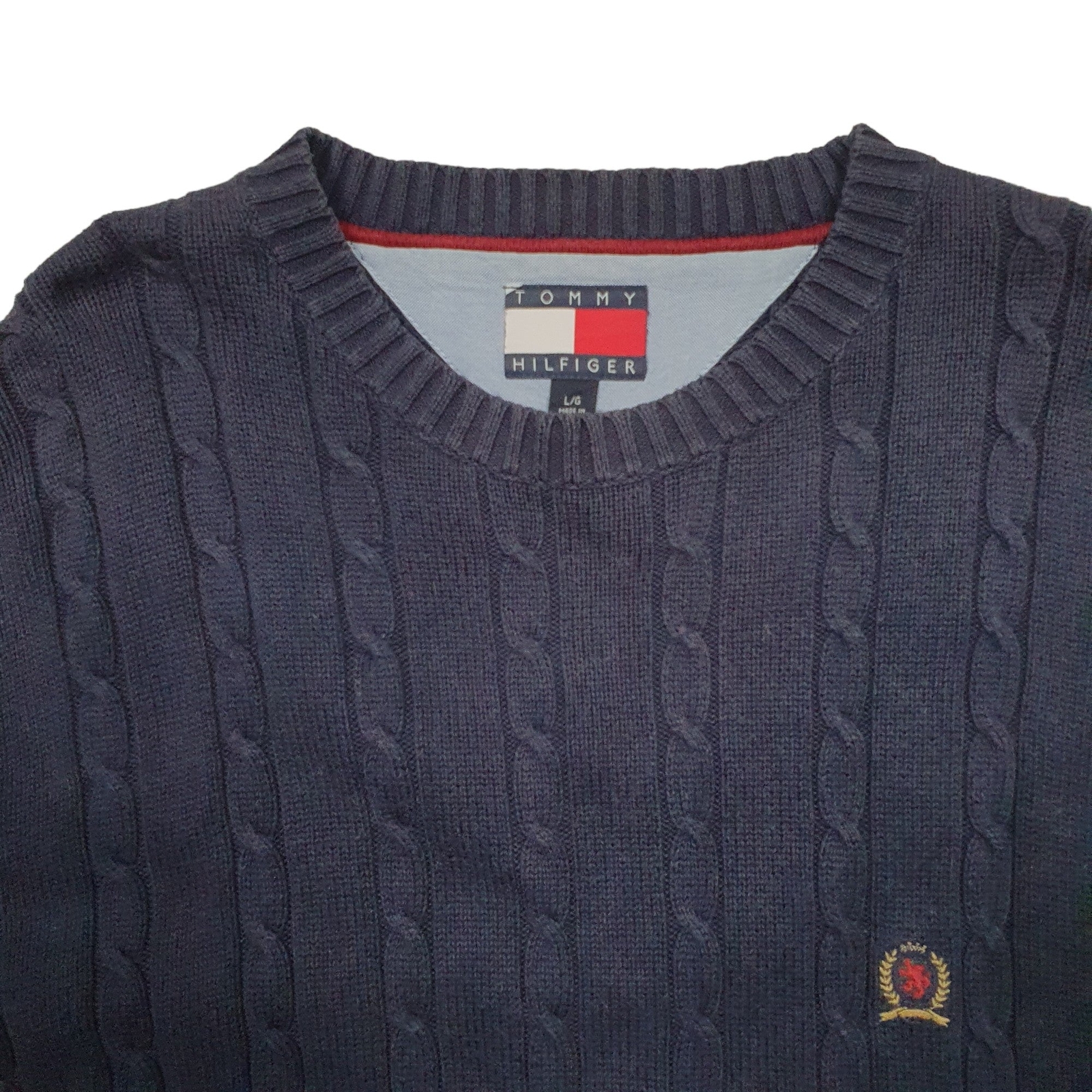 TOMMY HILFIGER Crewneck Knit Jumper Sweatshirt Mens XL image 2