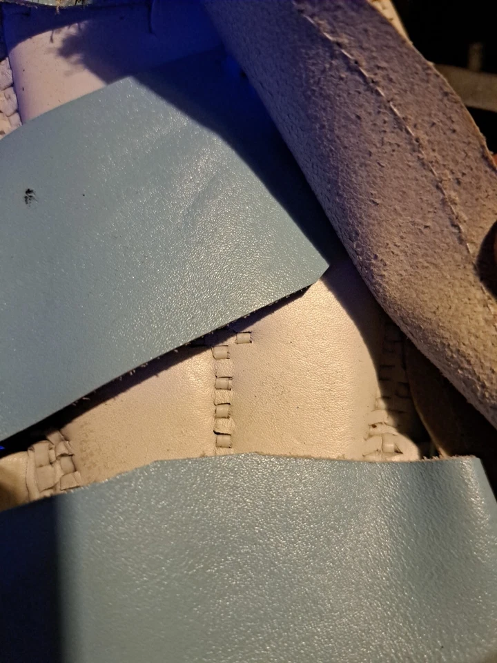 Sandalias de cuero y tela hechas a mano para niños niñas disfraz de geisha ver medidas Foto 2 de 4