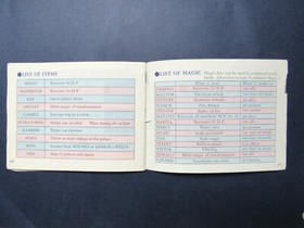 Magic of Scheherazade manual - no game .... NES Nintendo 