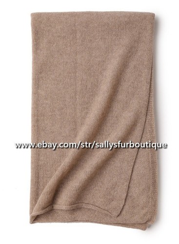 Sallys Boutique 100% mongolischer Strick Kaschmir Schal Stola Halstuch Stola 180*60cm - Bild 36 von 63