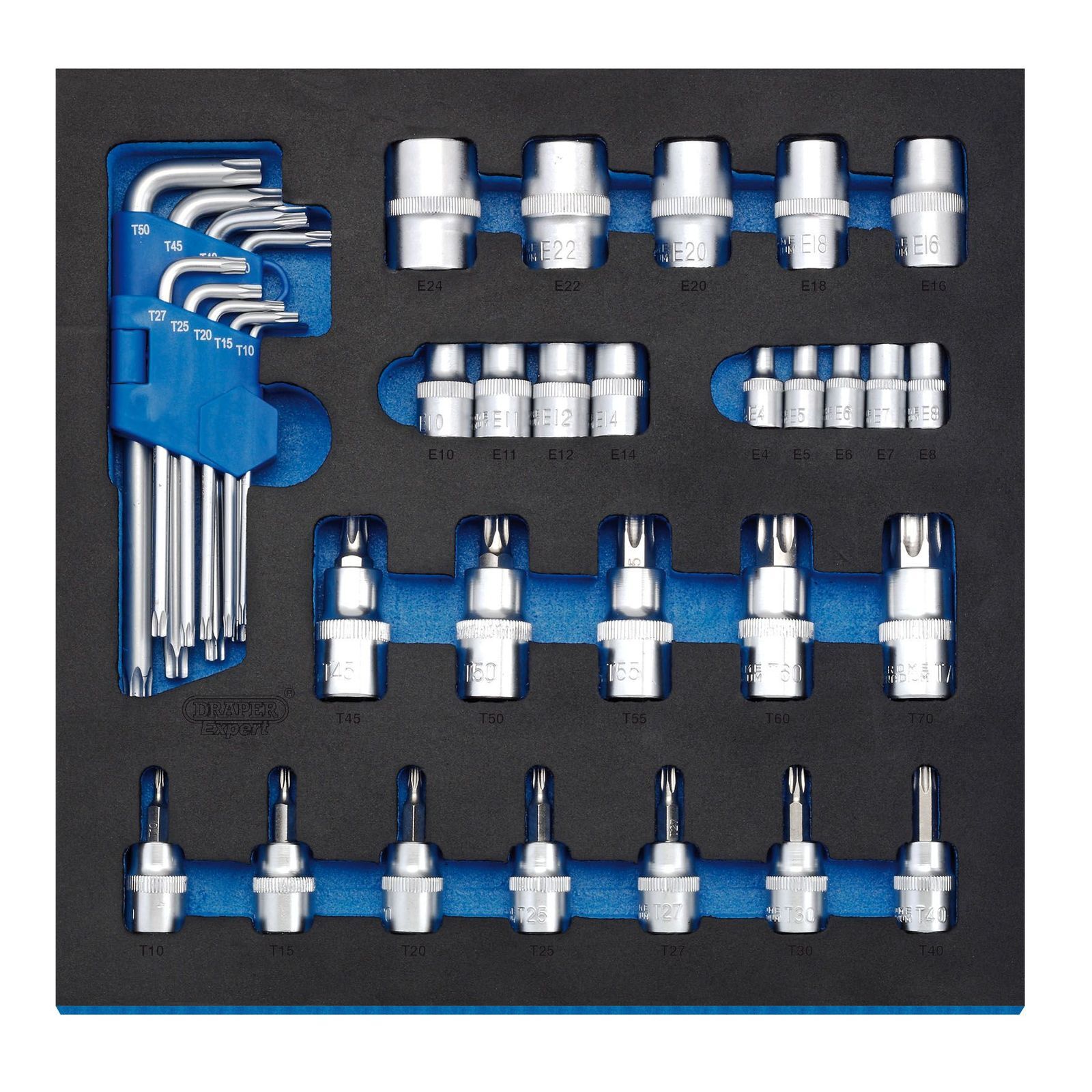 Draper 63512 TX-STAR Screwdriver Insert Bits & Keys in 1/2 Drawer EVA Insert - Image 3