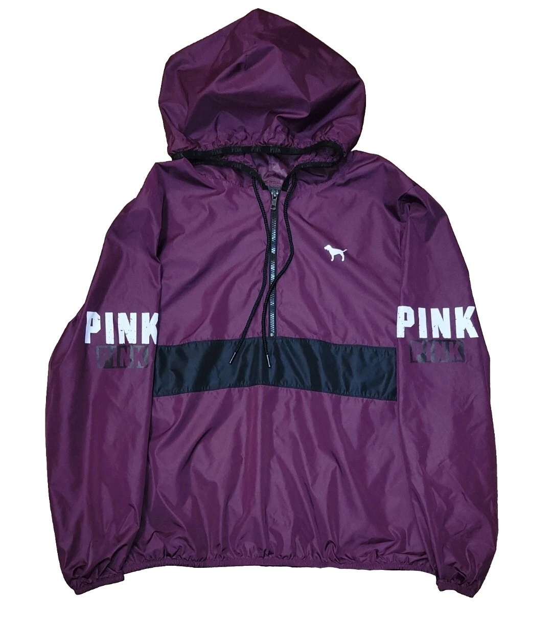 UNDERCOVER Giacca con cappuccio Victoria's Secret ROSA marrone 1 4 cerniera nylon taglia M L