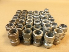 ASSORTED BRANDS 1/2" EMT COMPRESSION COUPLINGS LOT OF 42 AK