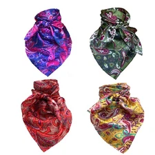 Wyoming Traders Paisley Wild Rag 34 Inch Silk Scarf Bandana 