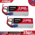 2pcs HRB 6S 22.2V 3300mAh LiPo Battery EC5 for RC Helicopter Car Truck Boat FPV