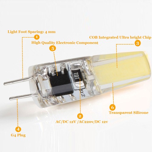 Dimmable 9W 6W G4 G9 Light Bulbs Cob 3000K Warm White Led 220V 12 Volts Mini - Picture 7 of 19