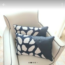 2 cuscini decorativi arredo divano poltrona, letto Stile moderno blu notte, 