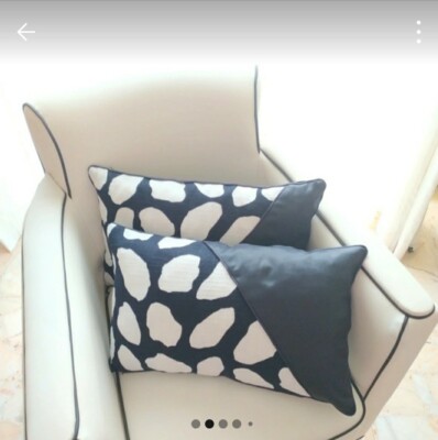2 Dekokissen Möbel Sofa Sessel, Bett Moderner Stil Nachtblau, 