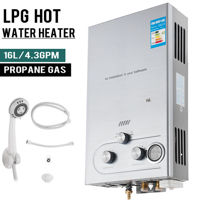 16L Warmwasserspeicher Durchlauferhitzer Warmwasserbereiter Propan Boiler 32 KW