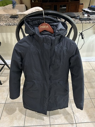 North Face Jacke langer Parka mit Kapuze Größe S Damen schwarz