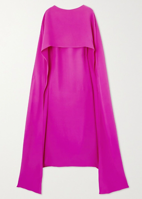 Valentino Garavani Cape-Effect Silk-Crepe Midi Dress IT 42 (US 6) New With  Tags | eBay