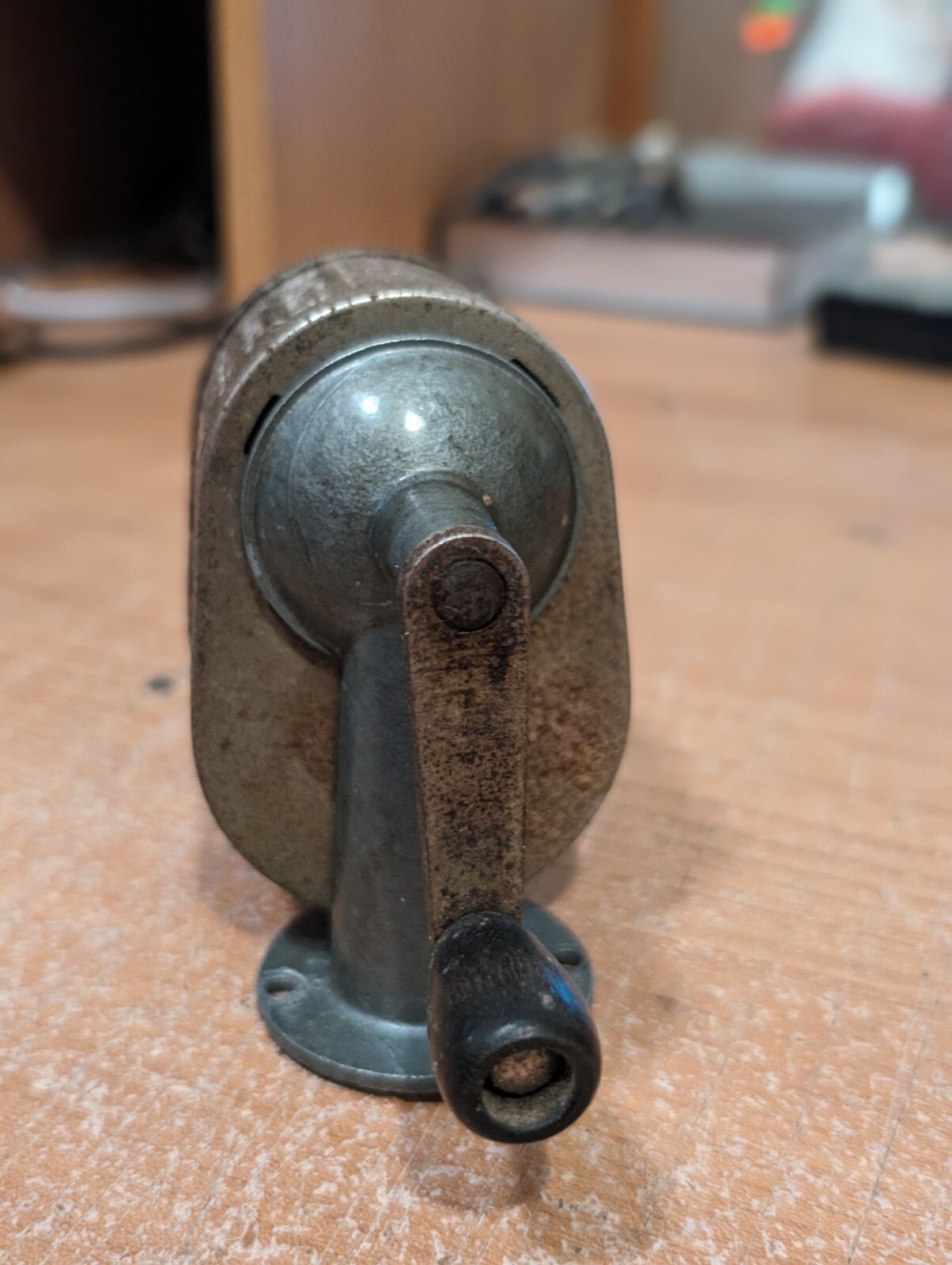 Vintage Boston Ever Handy Mount Pencil Sharpener Manual Crank 1950s