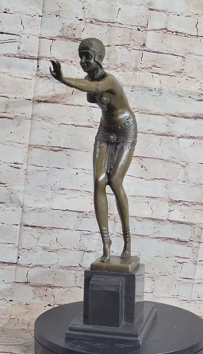 ブロンズ像　神　D.H. CHIPARUS DANCER　アールデコ　彫刻家 ブロンズ像 神 D.H. CHIPARUS DANCER アールデコ 彫刻家