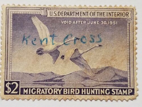 2 Hunting Liscense Stamps 1945 & 1951 - Picture 2 of 6