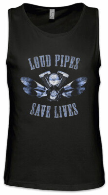 Loud Pipes Save Lives Herren Tank Top Live To Ride Mc Biker Rocker Club Chopper