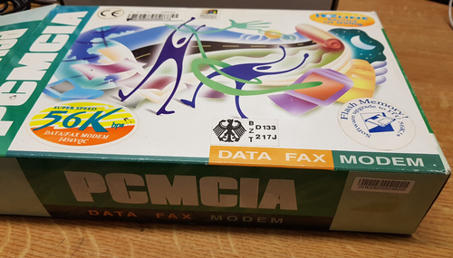 56K DATA FAX MODEM 1456VQC PCMCIA incl. 2xKabel + Kupplung NEU #5189 - Bild 4 von 8