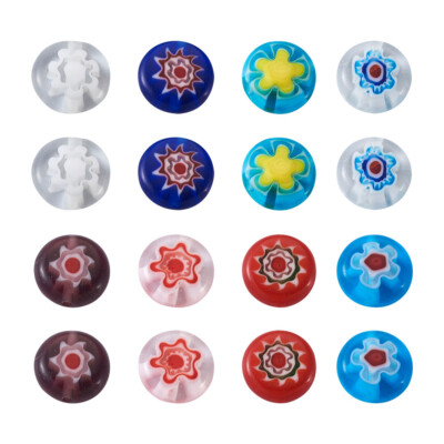 160 Stück Millefiori Lampwork Glasperlen Blumenmuster lose Zwischenperlen