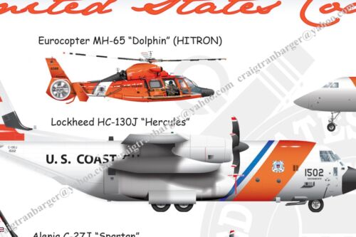 Aereo, poster, aereo, elicottero, USCG, US, costa, guardia, aviazione, - Foto 2 di 5