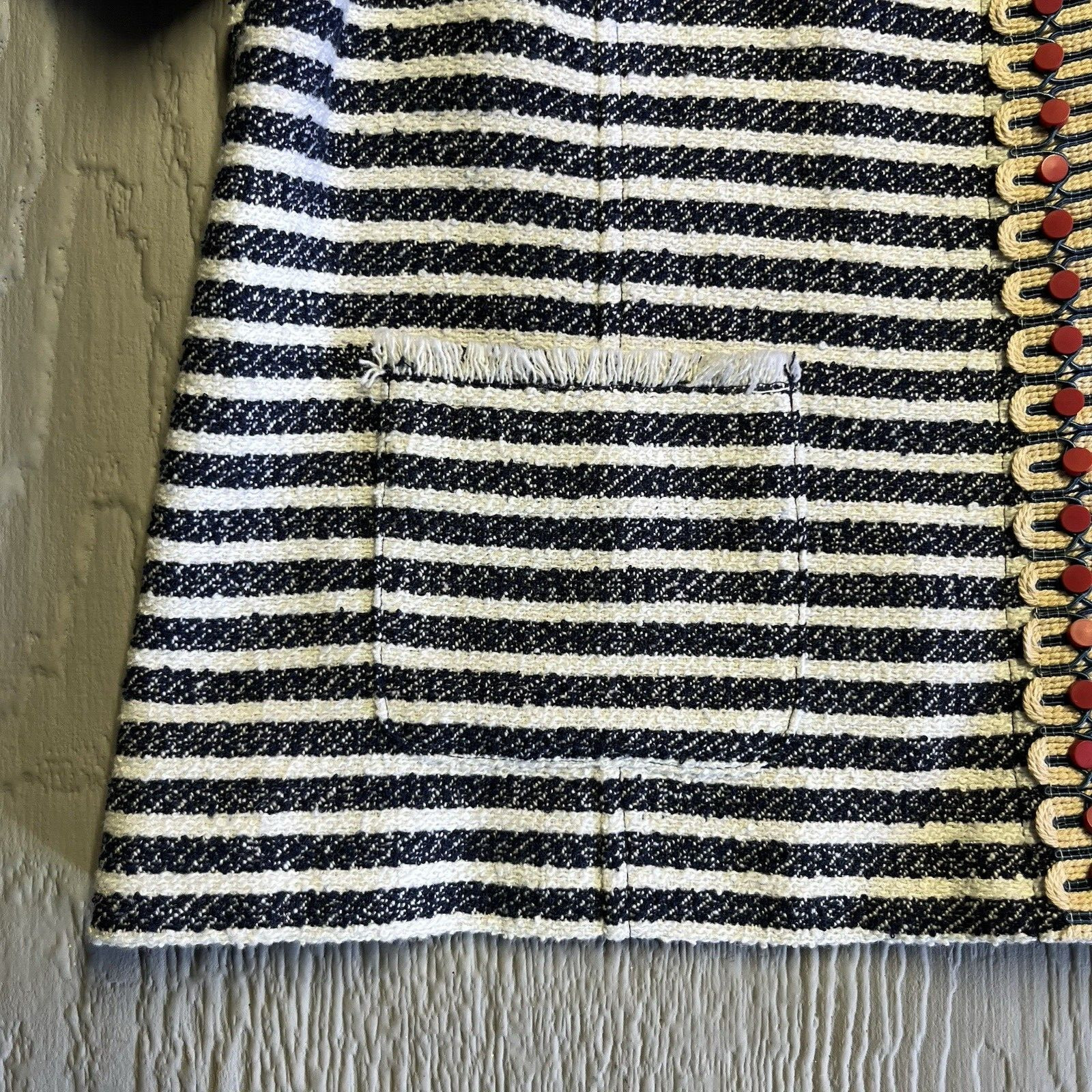 Ruby Rd Jacket Blue White Stripes Textured Blazer… - image 6