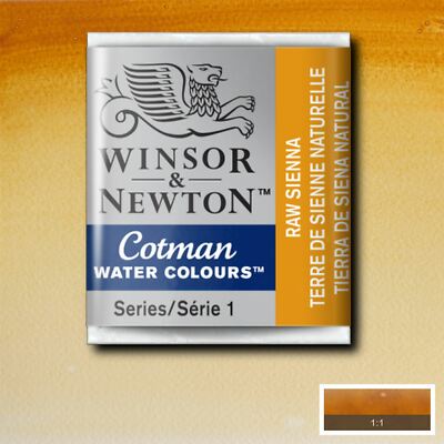 Winsor & Newton Cotman Aquarell Half Pan - Raw Sienna