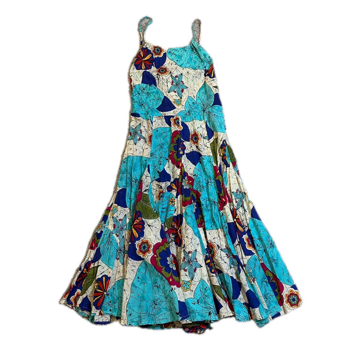 Ash & Sara Multicolor Patchwork 100% Cotton Open … - image 1