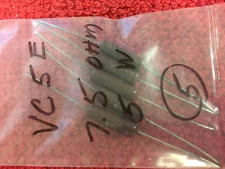 VC5E  7.5  OHM 5 WATT CLAROSTAT RESISTORS 5 PCS NOS